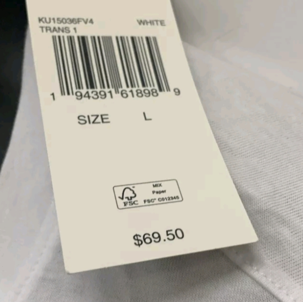 Michael Kors Gray/White MK Logo Crew Neck T Shirt Size L NWT MSRP $69.50 - Picture 6 of 6